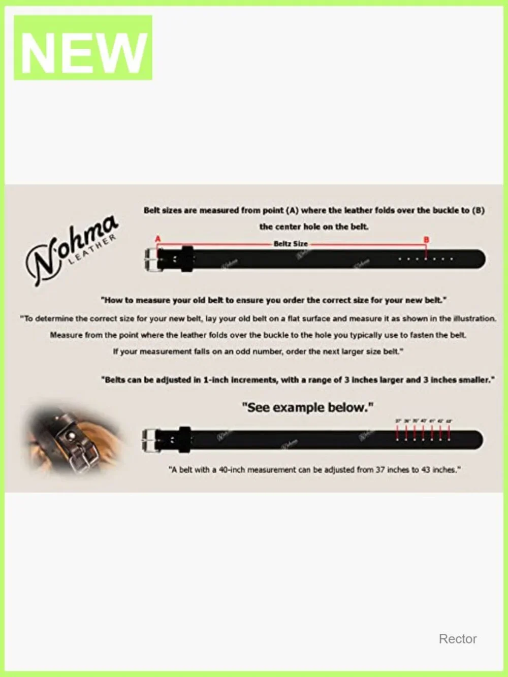 Mens Classic Full Grain Leather Belt 1.5